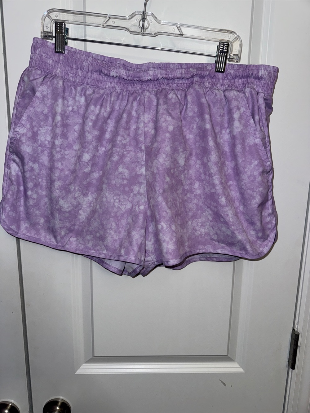 Athletic Works Purple Tie-Dye Athletic Shorts
